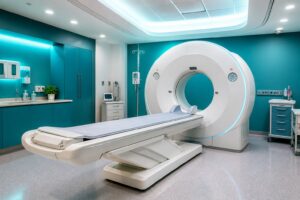 CT scan room at San Juan MRI & CT Center, Santurce, Puerto Rico